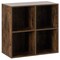 Basicwise Modern Wooden Toy Storage Bookshelf 4 Cube Organizer Square Bookcase